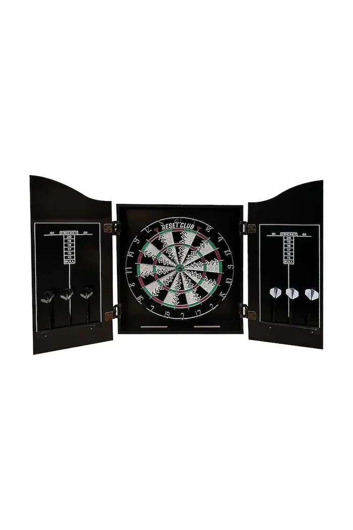 Reset Club Ahşap Dolaplı Dart Tablosu ve Okları 45 cm