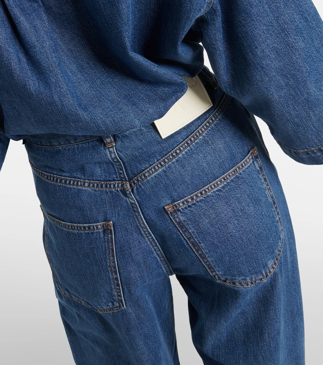 Valentino - High-rise wide-leg jeans