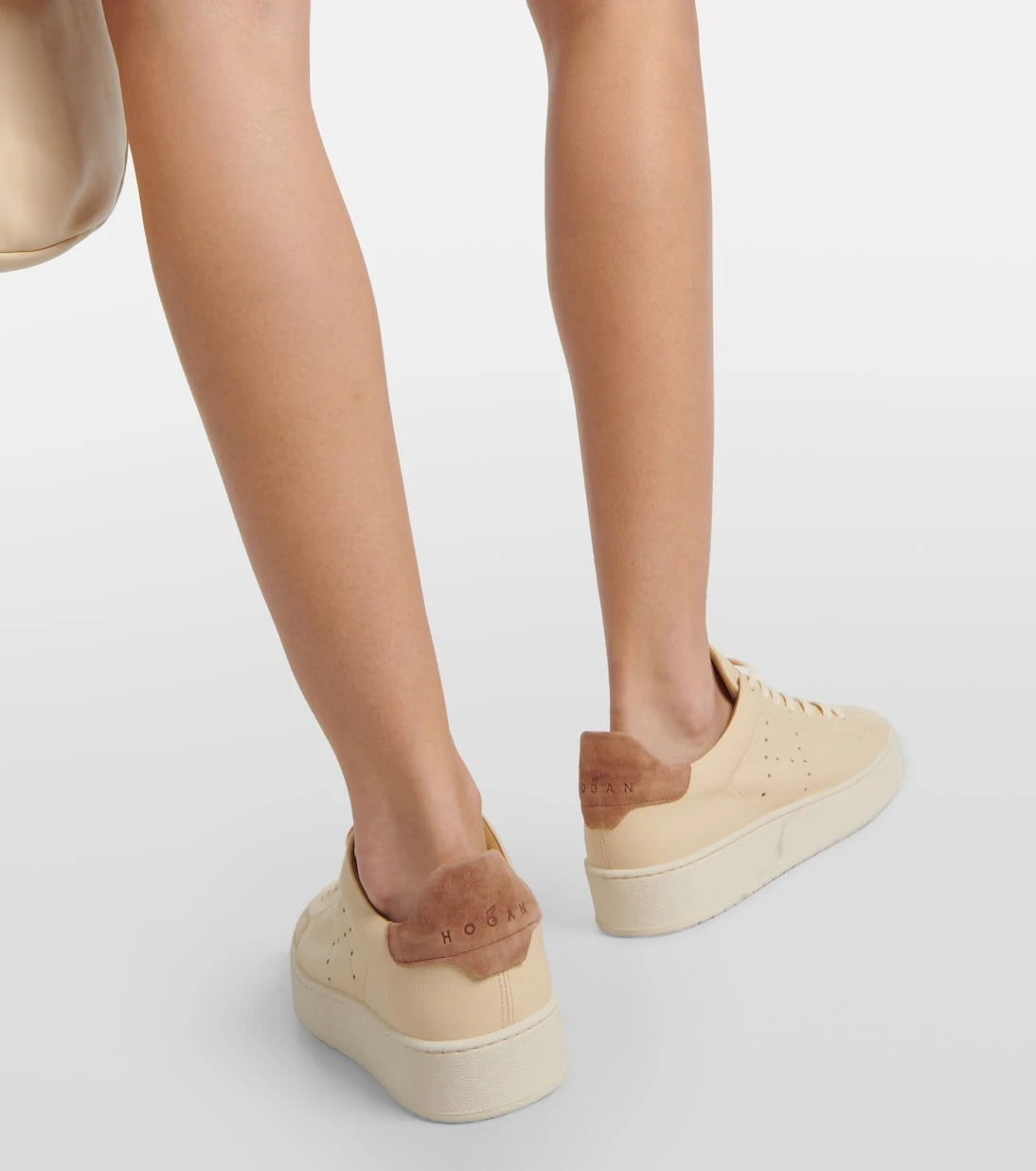 Hogan - H672 suede-trimmed leather sneakers