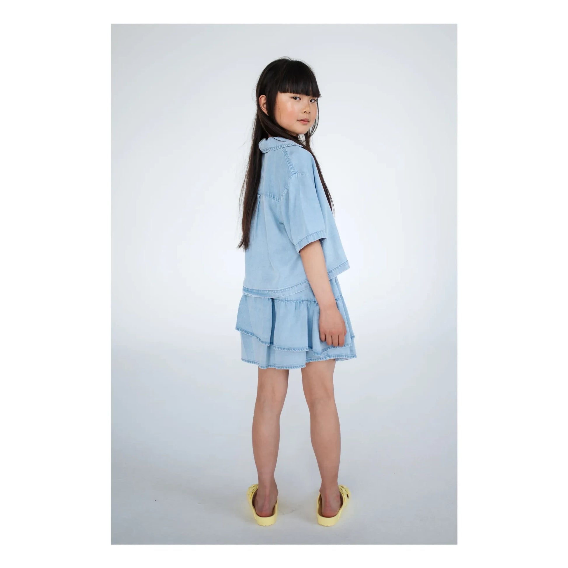 Repose AMS - Crop Tencel shirt | Light Denim
