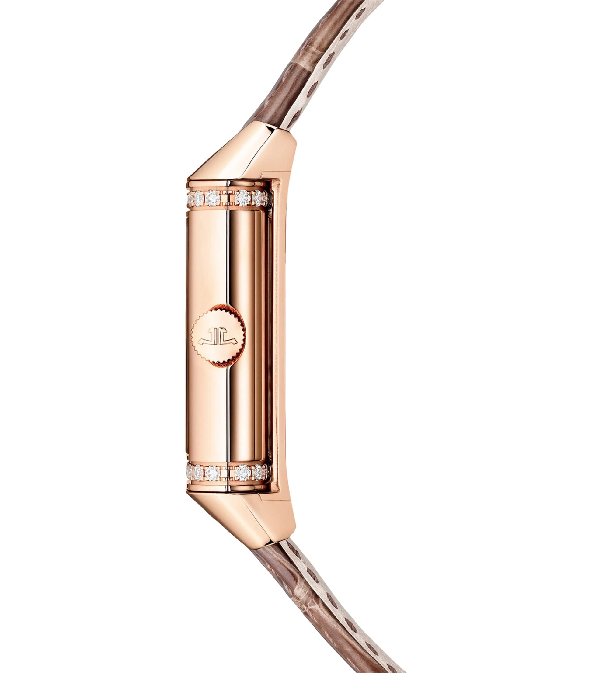 Jaeger-LeCoultre Pink Gold and Diamond Reverso Classic Duetto Watch 24.4mm