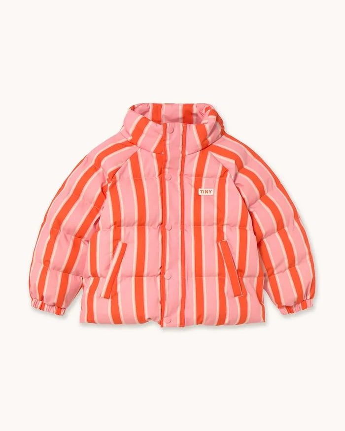 Детско яке Tinycottons RETRO STRIPES SHORT PADDED JACKET