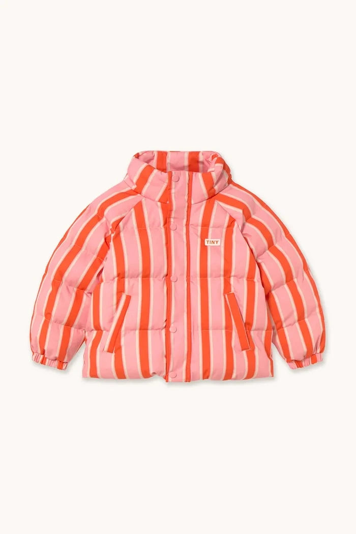 Детско яке Tinycottons RETRO STRIPES SHORT PADDED JACKET
