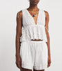 Ulla Johnson White Plunge-Neck Anya Top