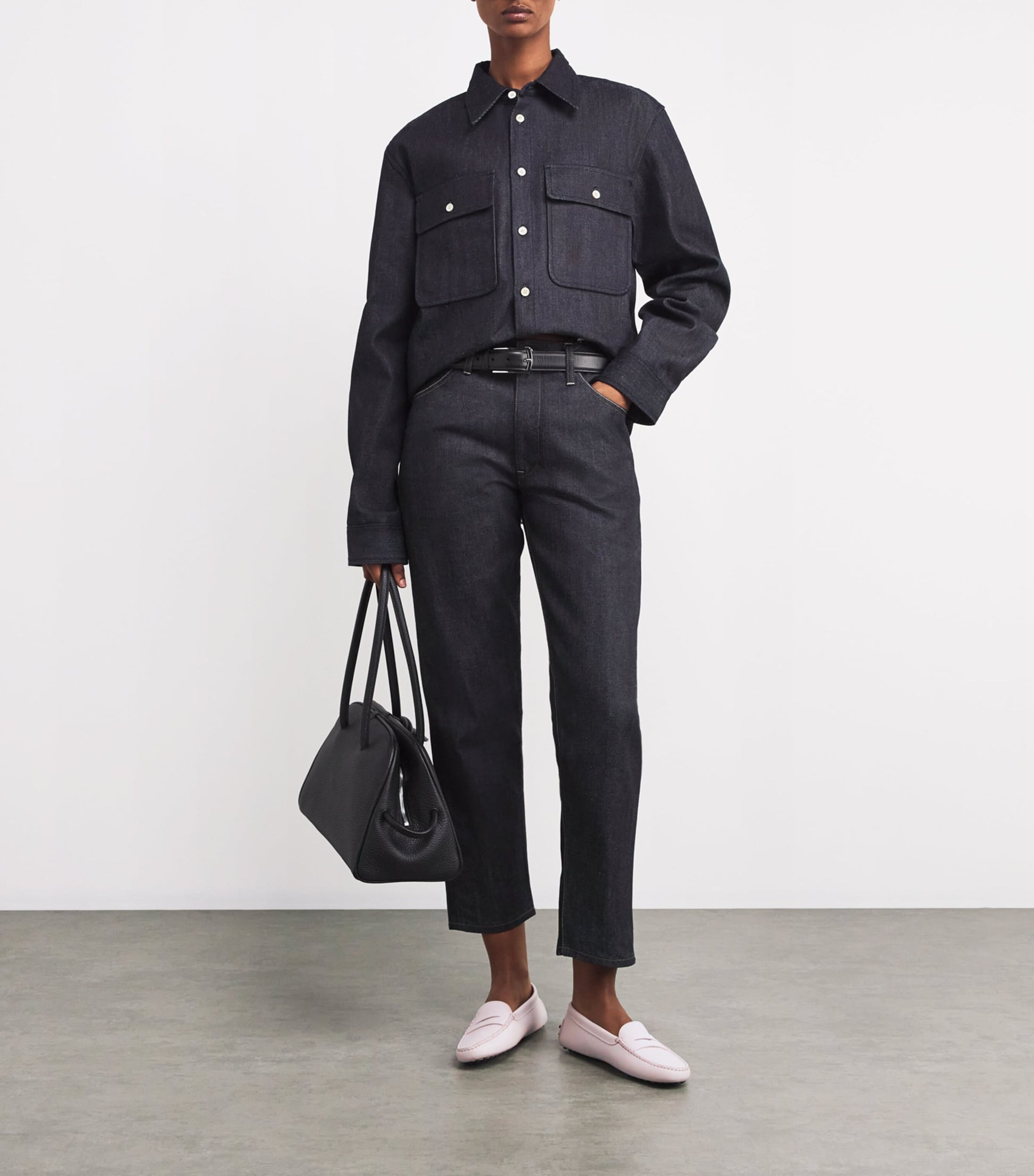 Beige Leather Gommino Driving Shoes