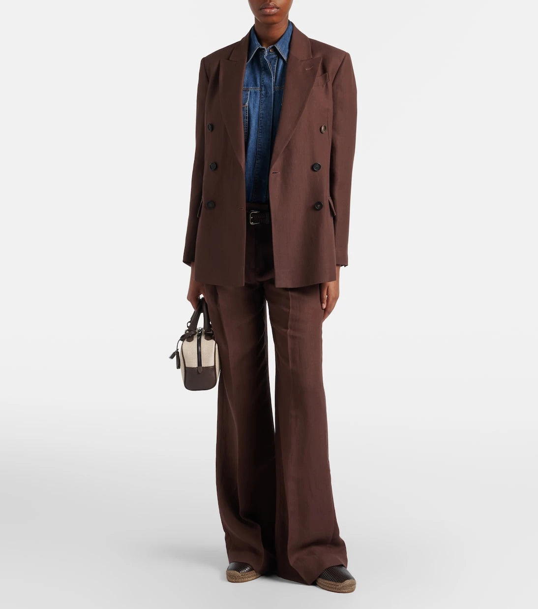Brunello Cucinelli - Monili leather and suede espadrilles