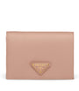 Prada Nude Small Saffiano Leather Bifold Wallet