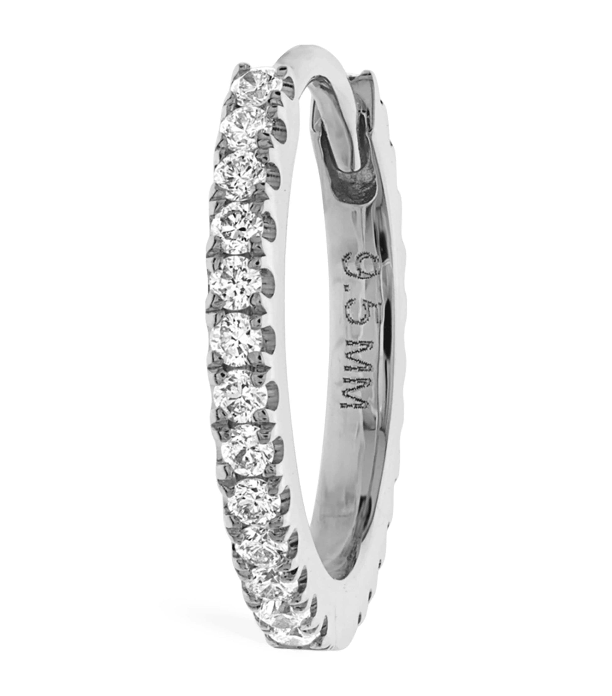 Maria Tash Diamond Eternity Single Hoop Earring (9.5mm)