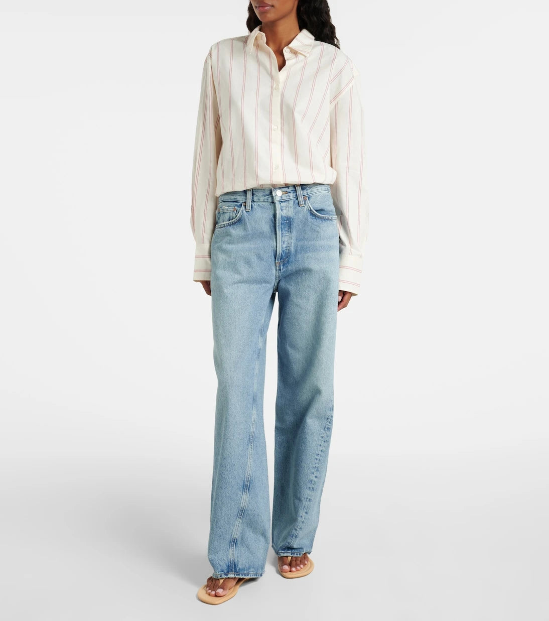 Agolde - Twist low-rise wide-leg jeans