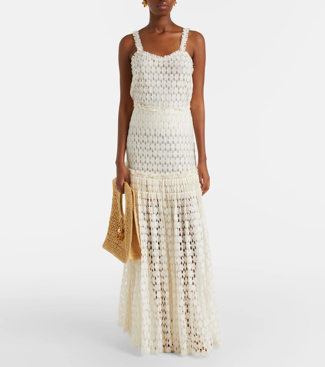 Ulla Johnson - Aris cotton-blend lace maxi skirt
