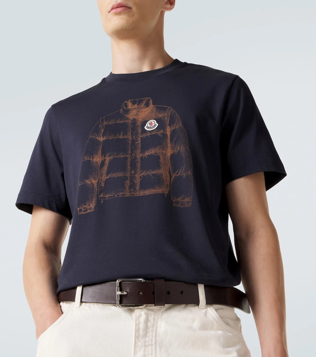 Moncler - Printed cotton jersey T-shirt