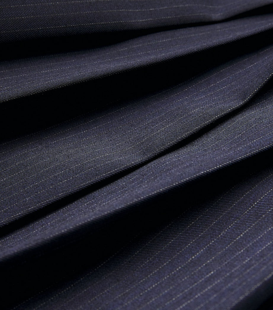 Wool-Blend Pleated Midi Skirt NAVY BLUE