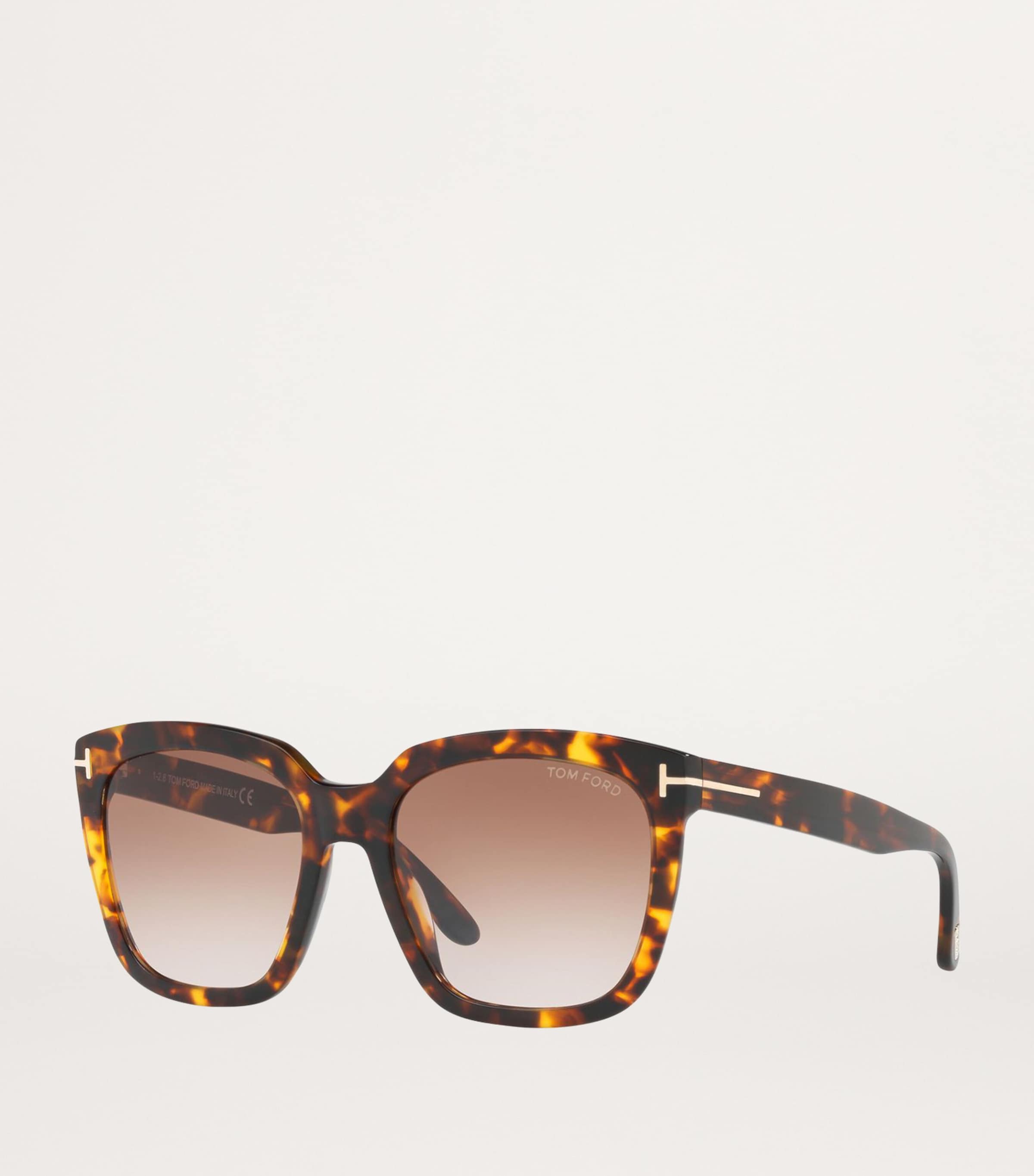TOM FORD Brown Rounded Square Sunglasses