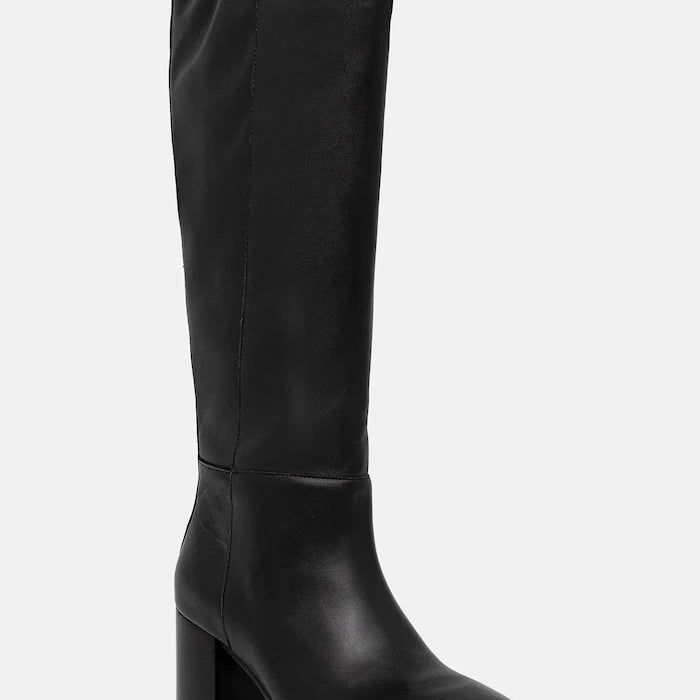 Tommy Hilfiger STACKED HEEL LEATHER LONG BOOT Deri Çizme