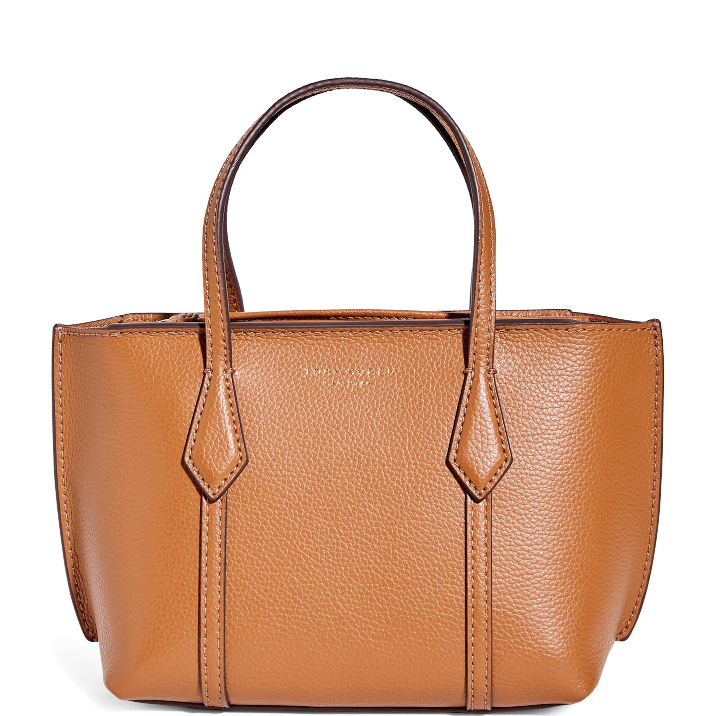 Tory Burch Brown Mini Leather Perry Cross-Body Bag