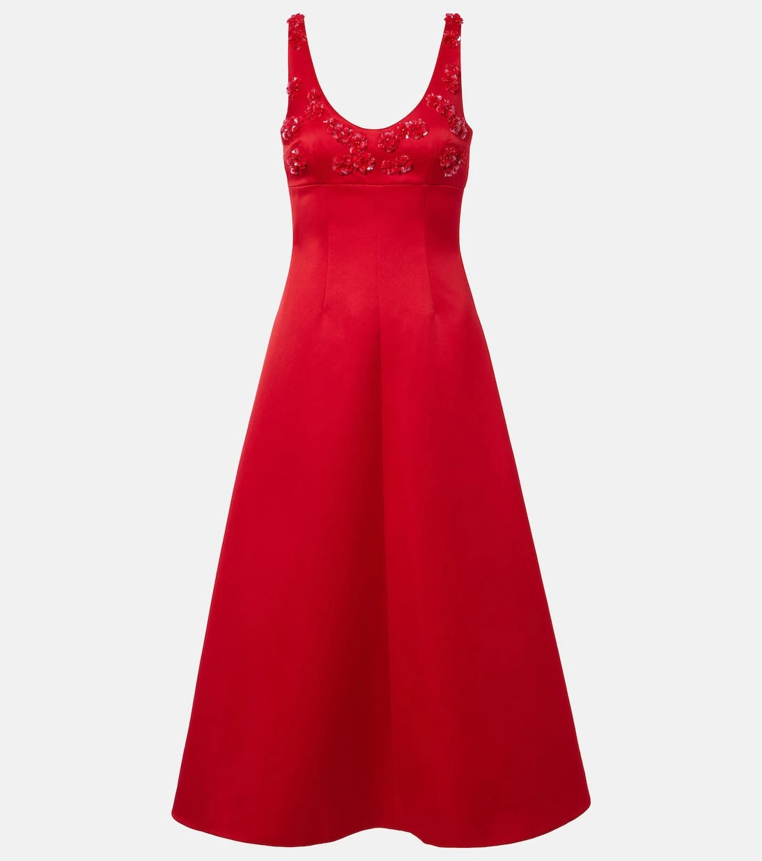 Emilia Wickstead - Abella embellished satin midi dress