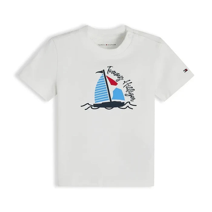 Tommy Hilfiger тениска за бебе с памук
