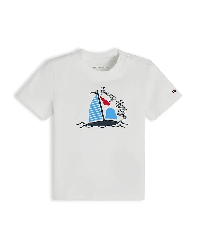 Tommy Hilfiger pamuklu bebek tişörtü