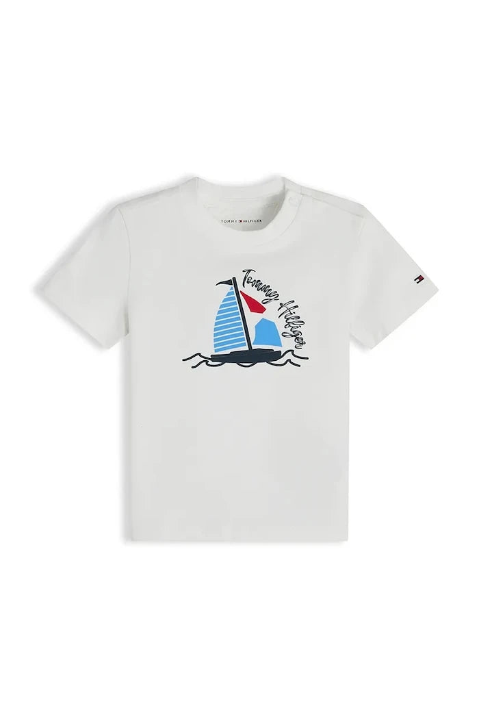 Tommy Hilfiger pamuklu bebek tişörtü