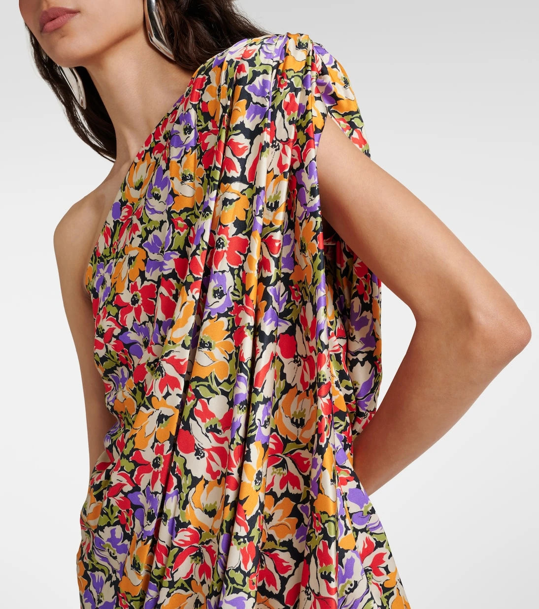 Stella McCartney - Floral one-shoulder minidress