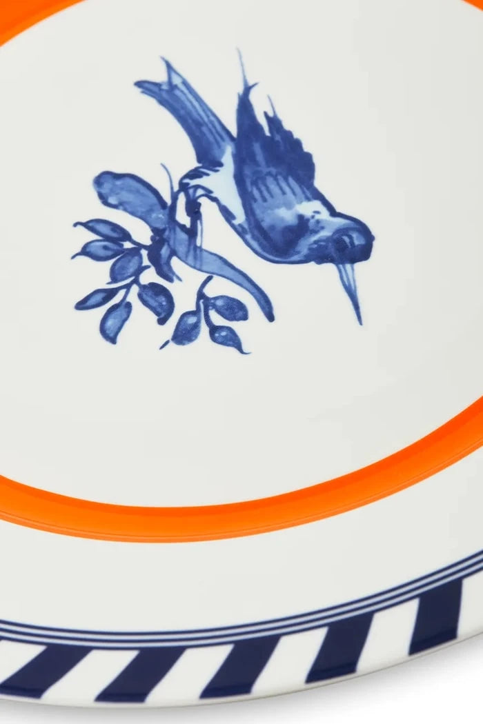 POLSPOTTEN bird patterned 27 cm Tabak Seti (2 parça)