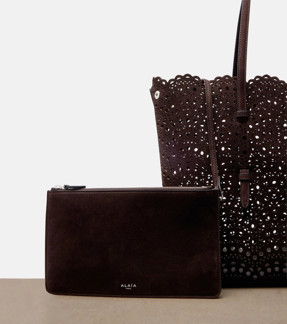 Alaïa - Mina 37 Large leather tote bag