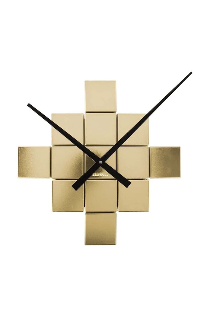 Стенен часовник Karlsson DIY Cubic Metallic