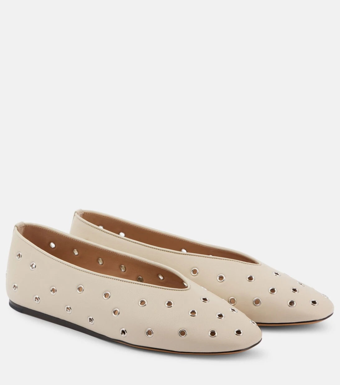 Le Monde Béryl - Regency embellished leather ballet flats