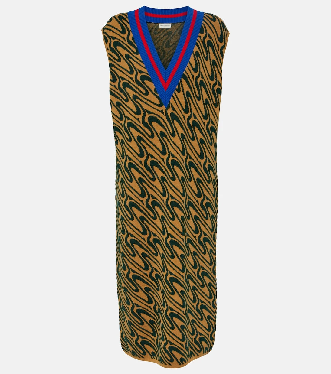 Dries Van Noten - Jakarlı midi elbise