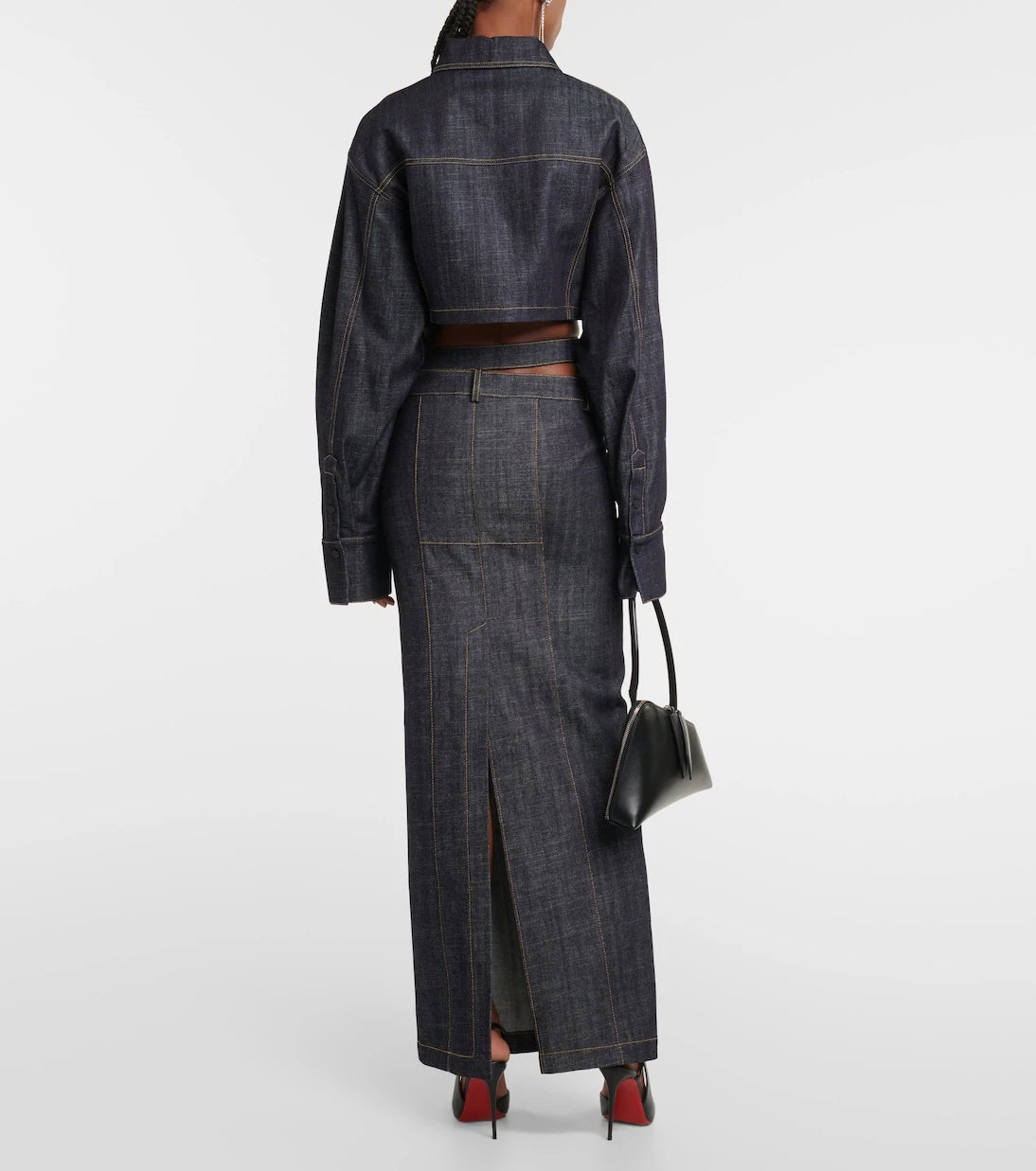 The Mannei - Gudari cropped denim blazer