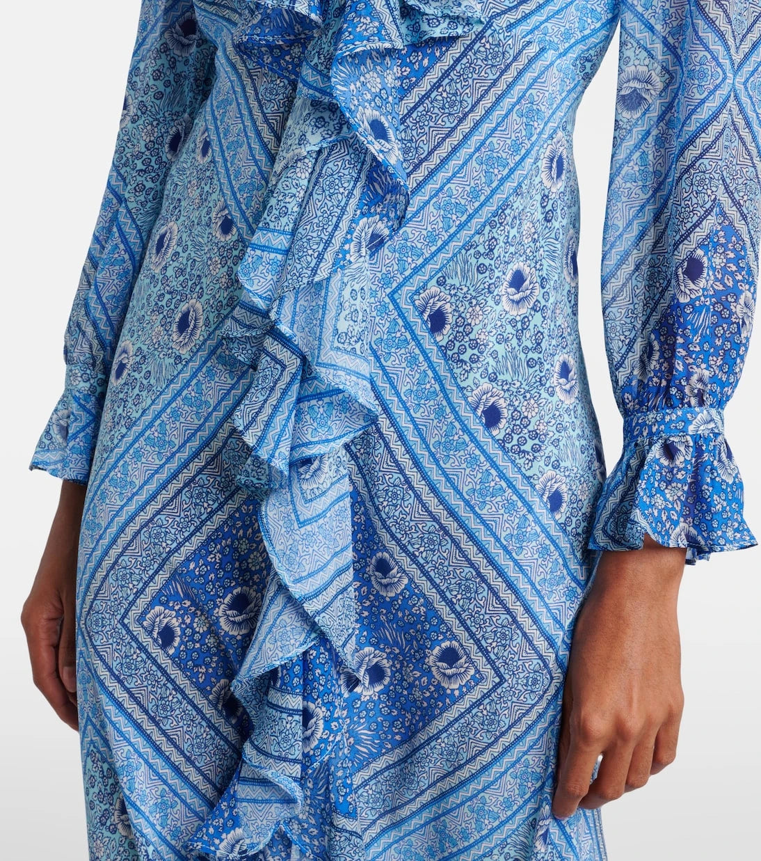 Rixo - Gracye ruffled silk maxi dress