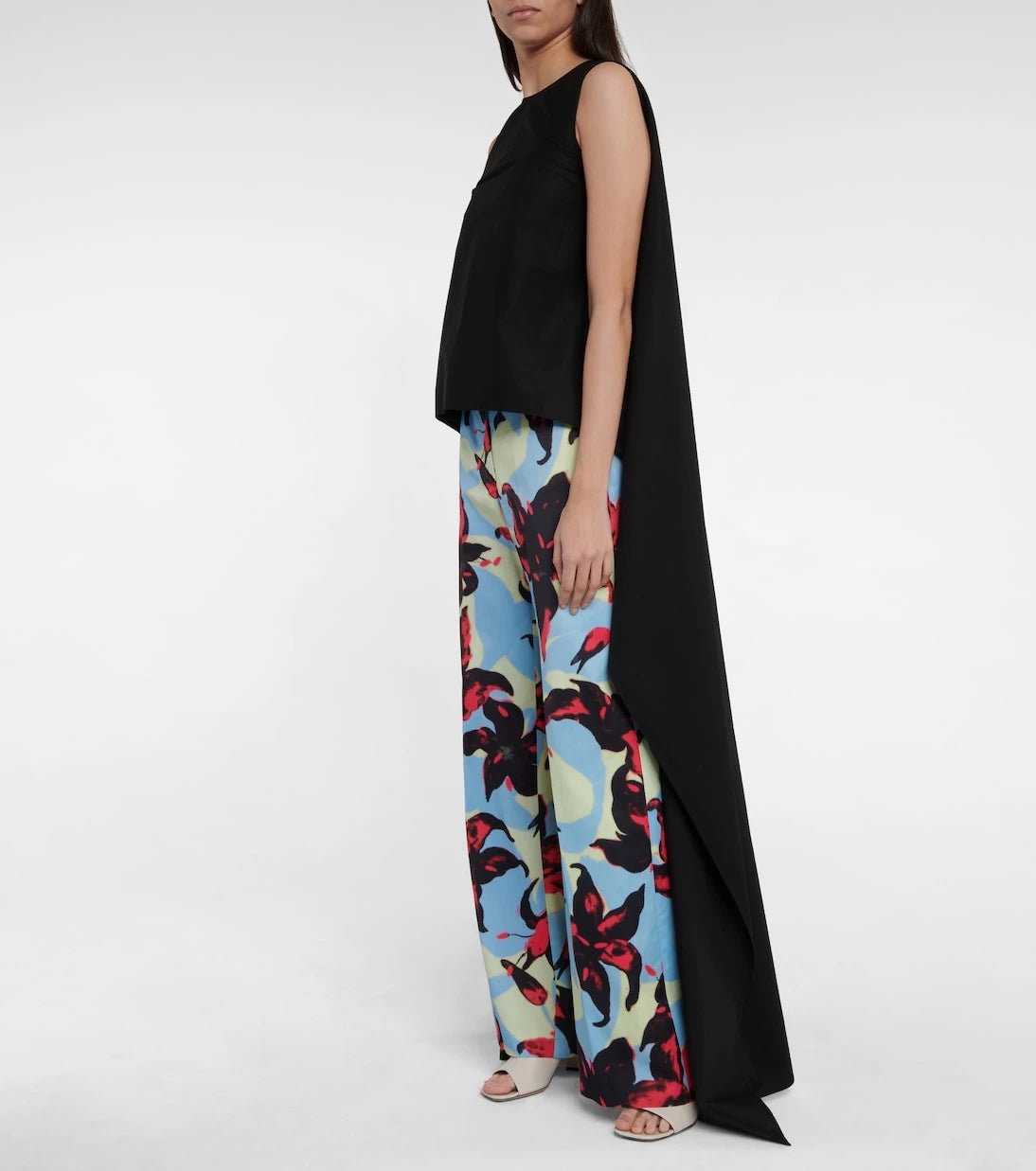 Dries Van Noten - Floral wide-leg satin pants