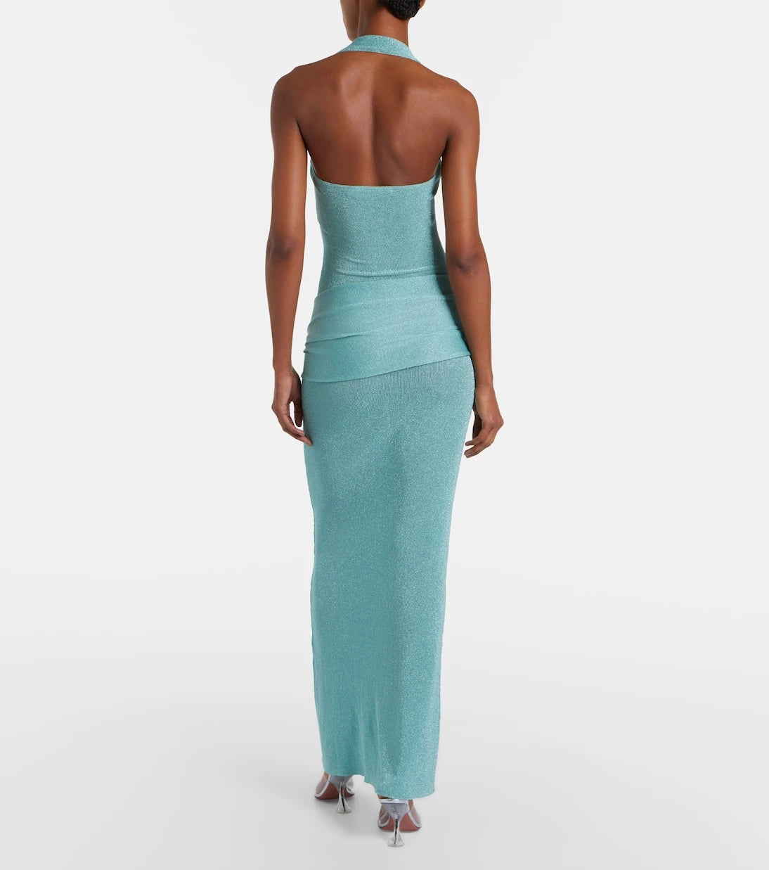 Aya Muse - Knitted lamé maxi dress