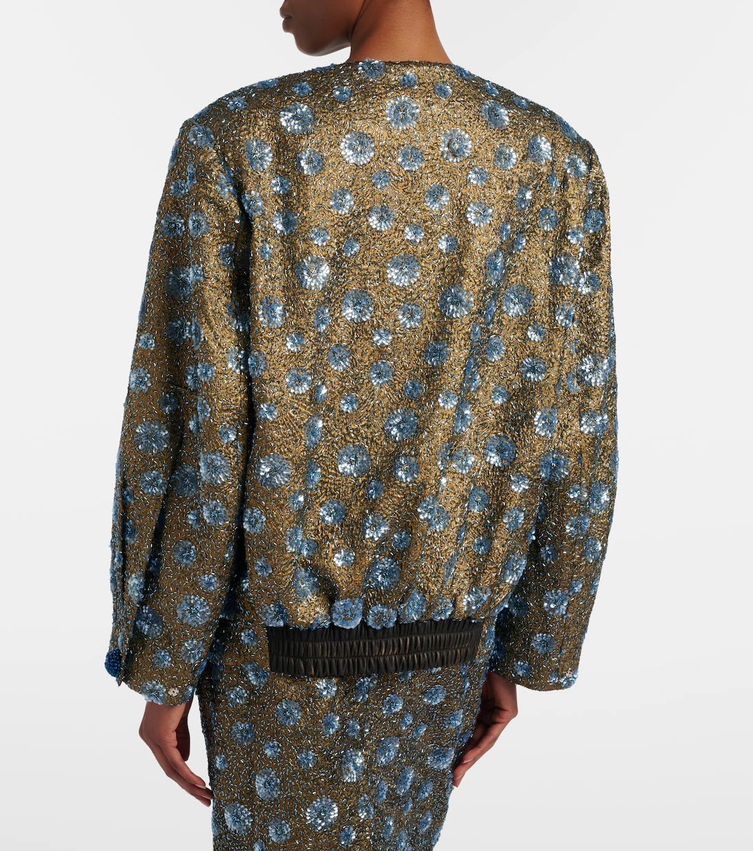 Jacques Wei - Floral sequined oversized jacket