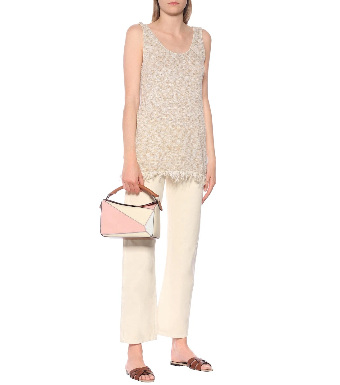 Alanui - Cotton-blend knit tank top