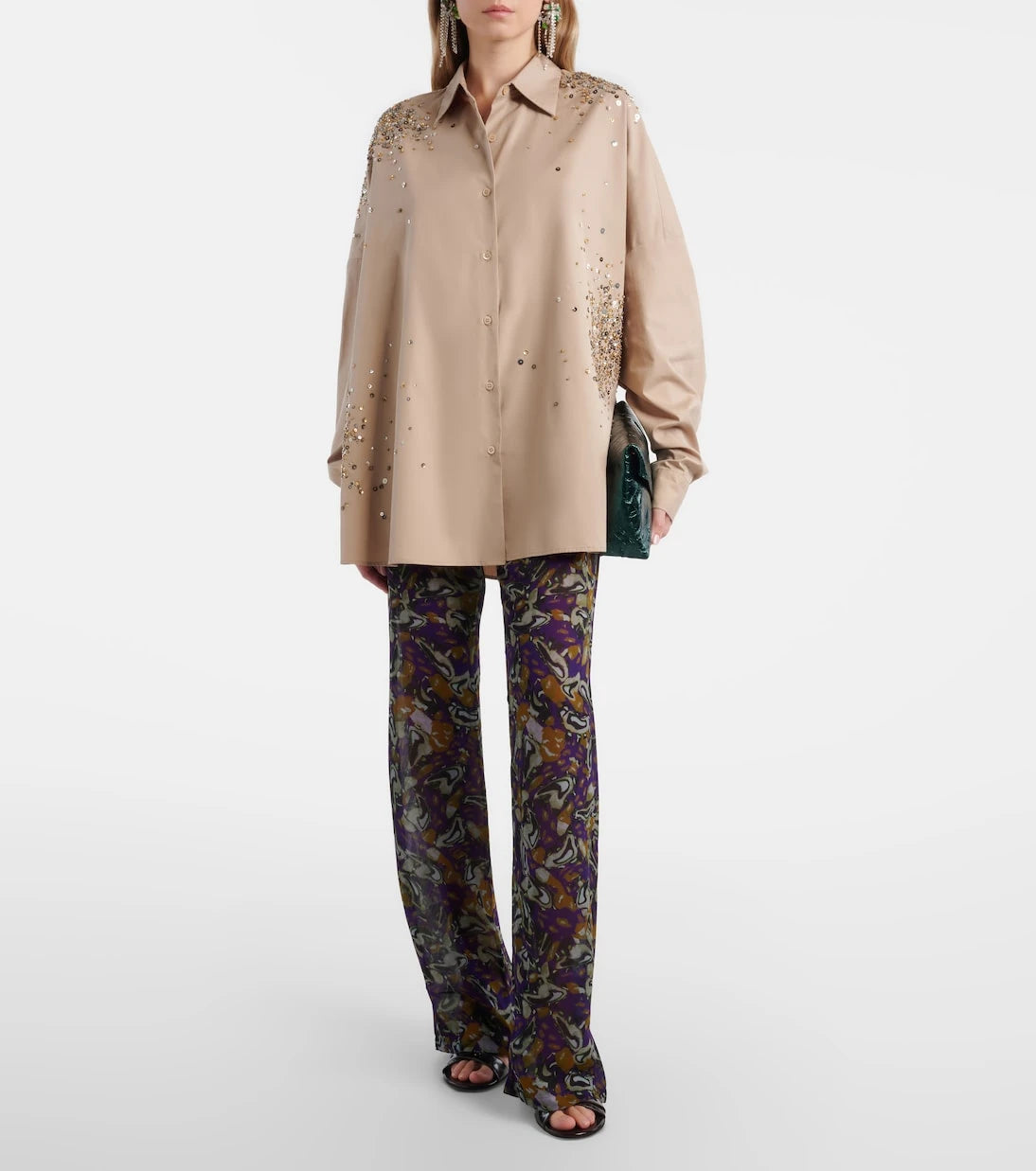 Dries Van Noten - Printed wide-leg pants