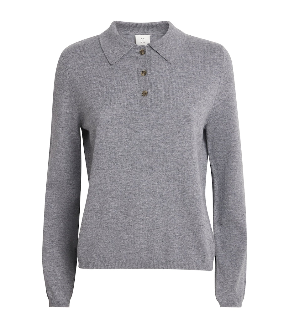 Cashmere Minou Polo Sweater GREY