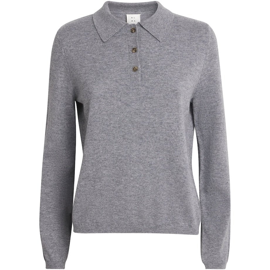 Cashmere Minou Polo Sweater GREY