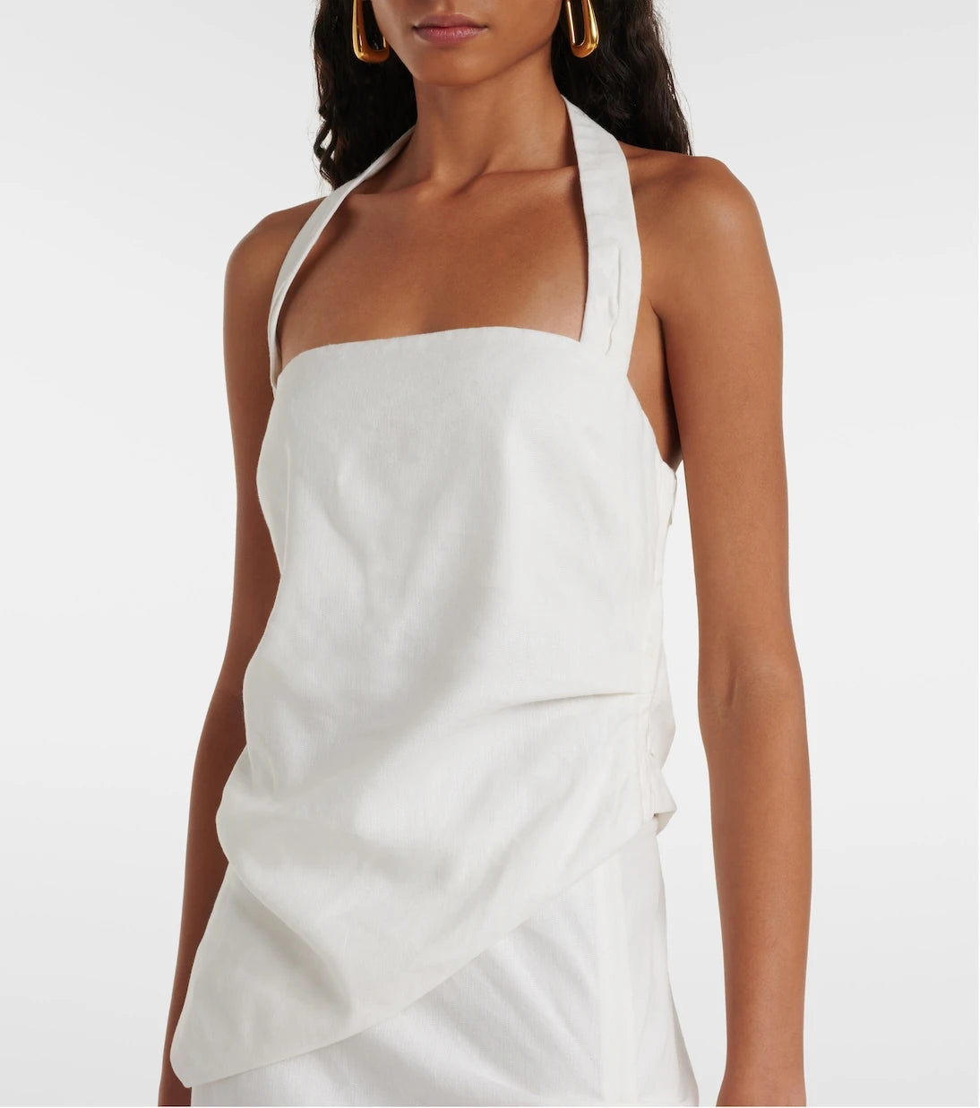SIR - Dorian halterneck linen-blend top