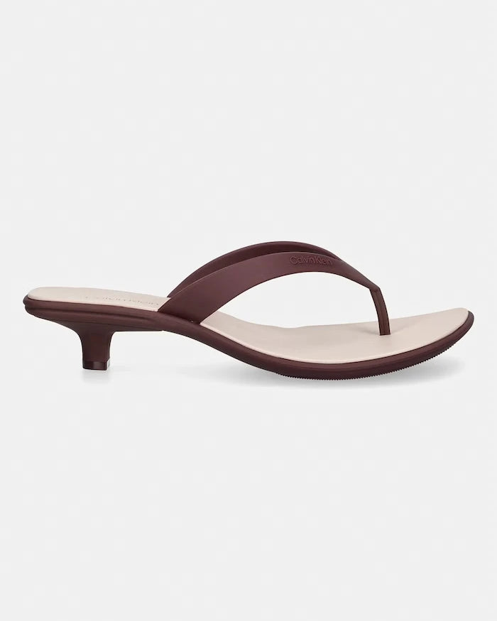 Calvin Klein kadın flip flop kitten heel thong TPU