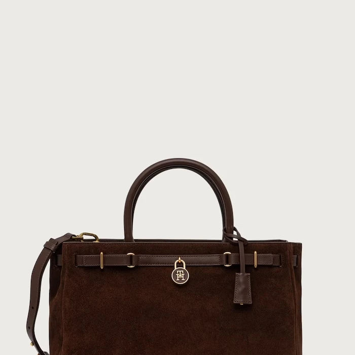 Tommy Hilfiger süet kadın tote çanta
