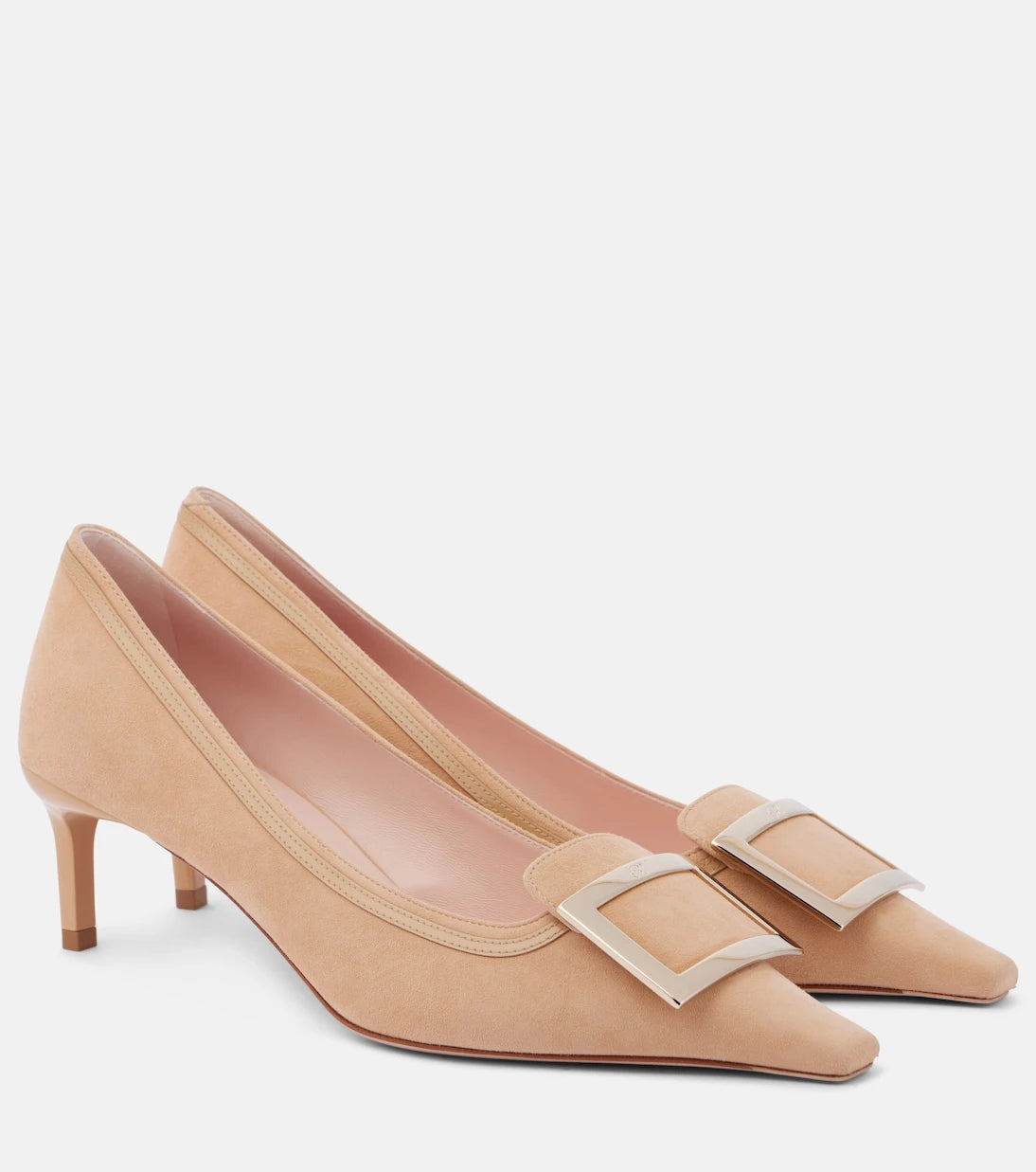 Roger Vivier - حذاء فيف كانارد 55 من جلد الشمواه بكعب عالٍ