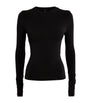 Skims Black Cotton Jersey Long-Sleeved T-Shirt