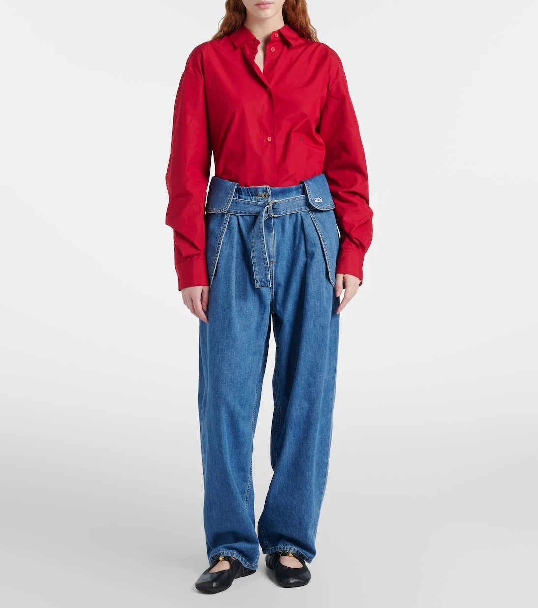 Loewe - Belted wide-leg jeans