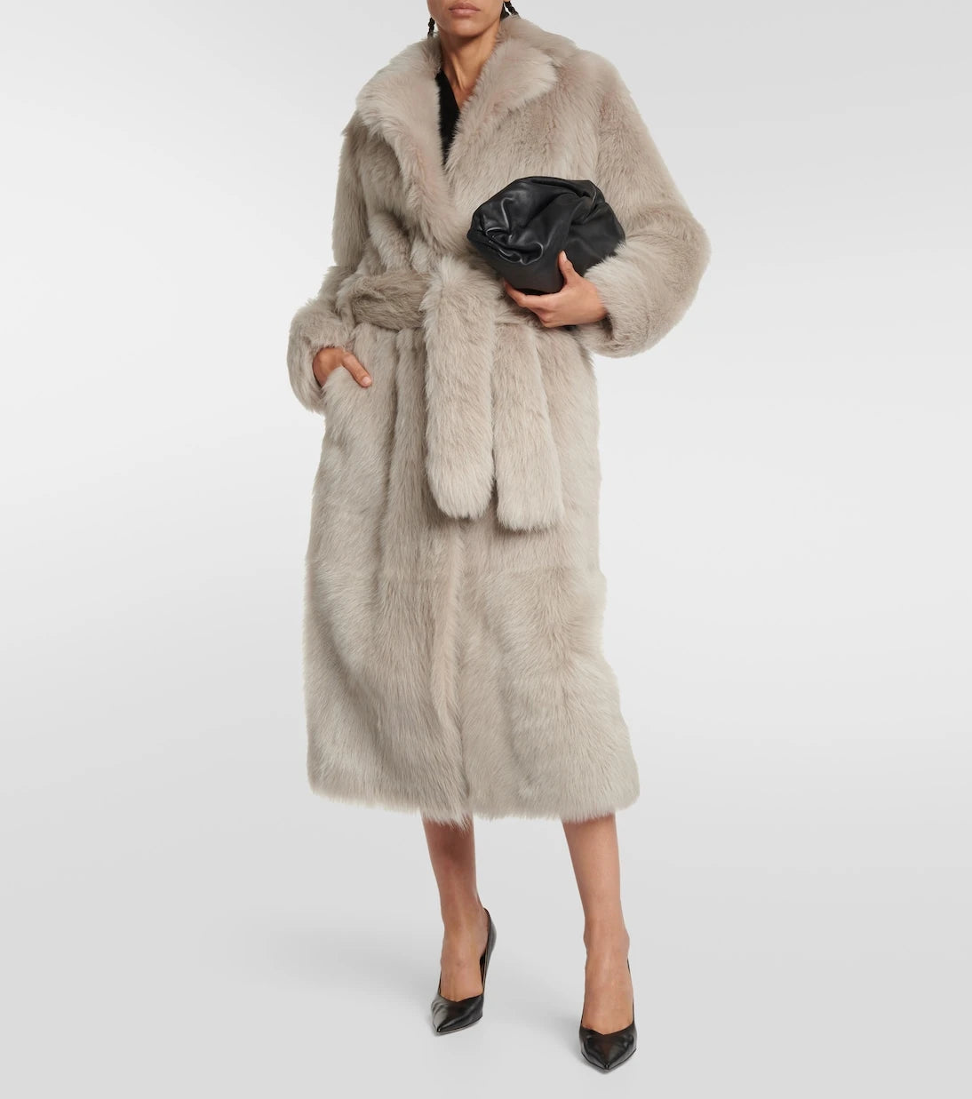 Bottega Veneta - Belted shearling coat