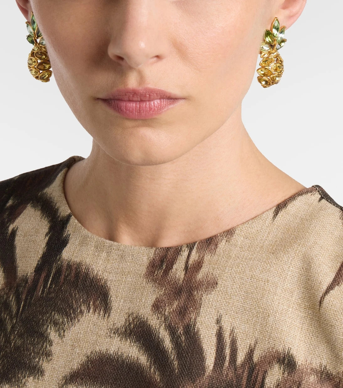 Oscar de la Renta - Pineapple embellished earrings