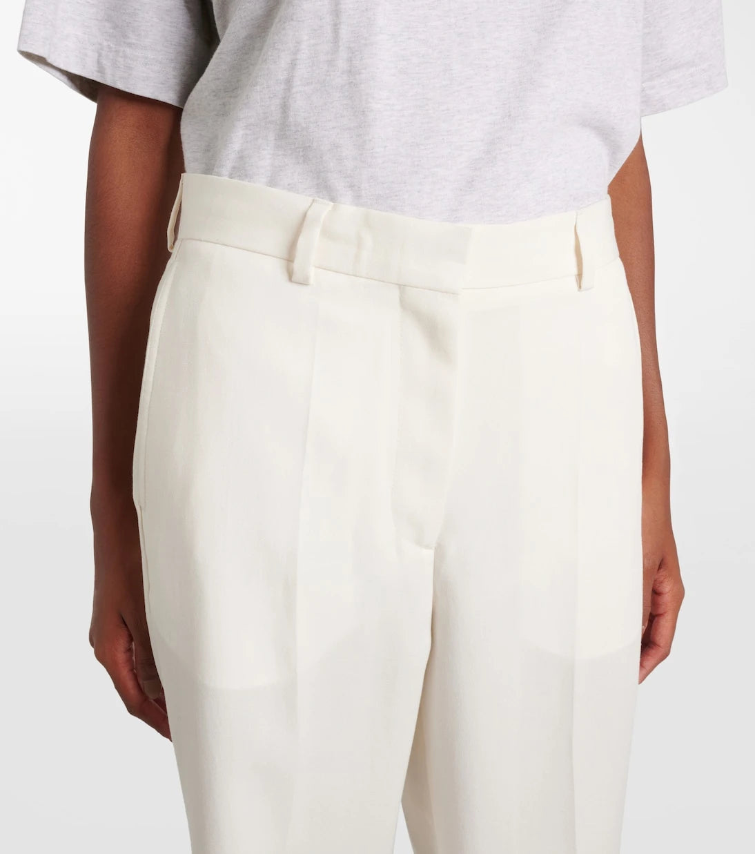 Toteme - High-rise cropped straight pants