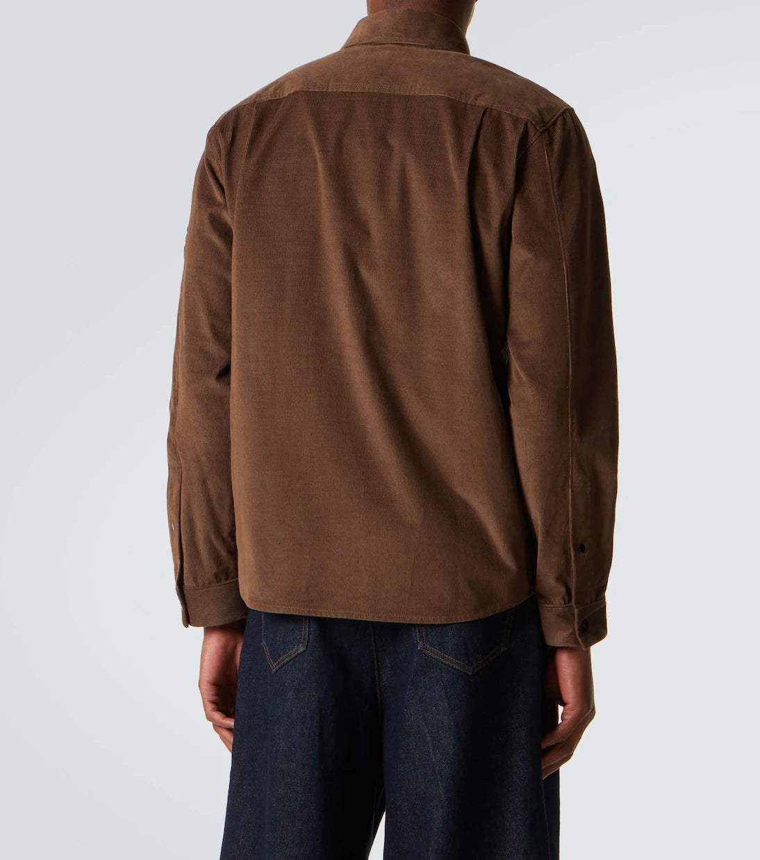 Stone Island - قميص خفيف بقَصّة فضفاضة من قماش الكوردروي القطني بشعار البوصلة