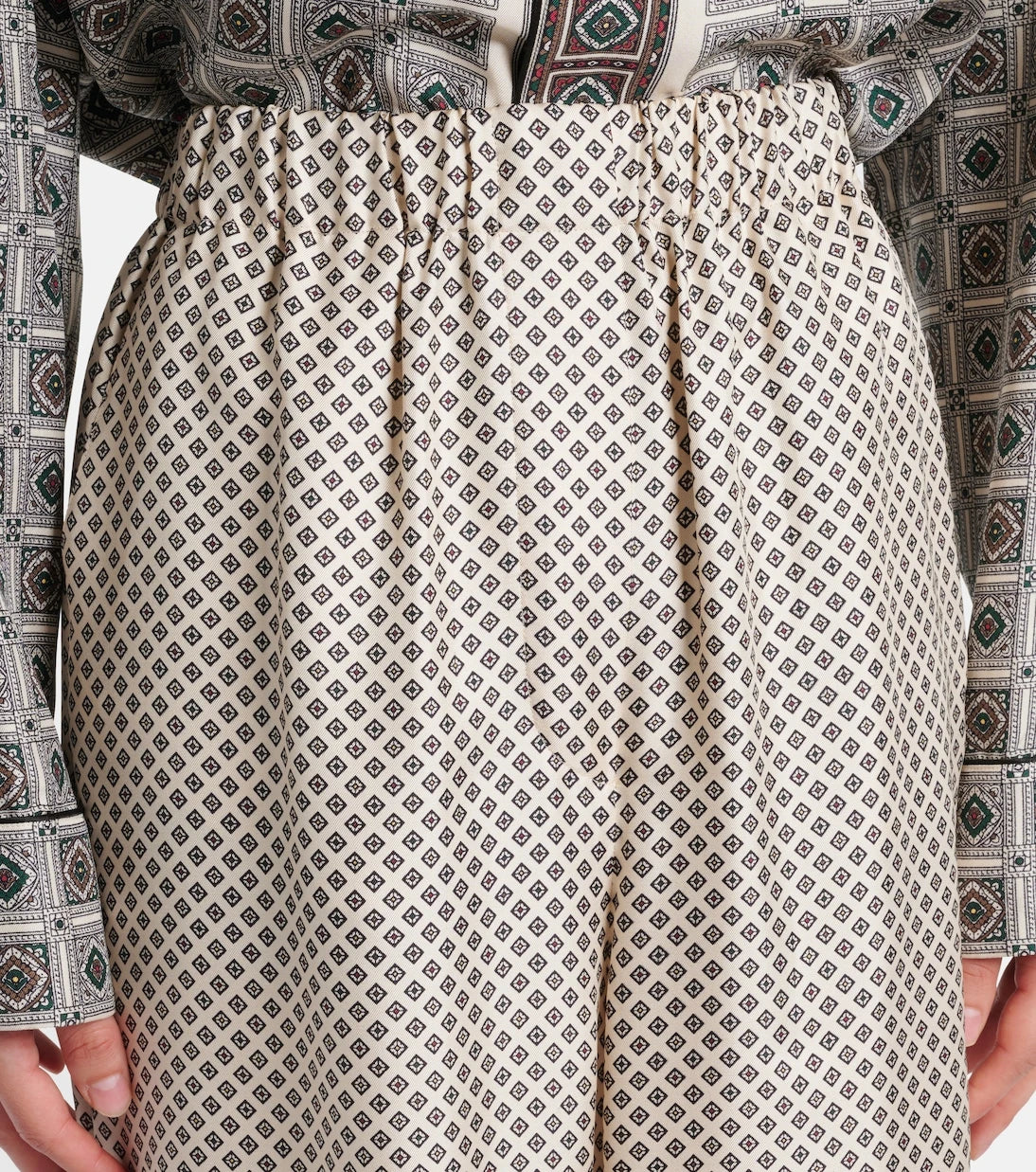 Loro Piana - Valerio printed silk twill wide-leg pants