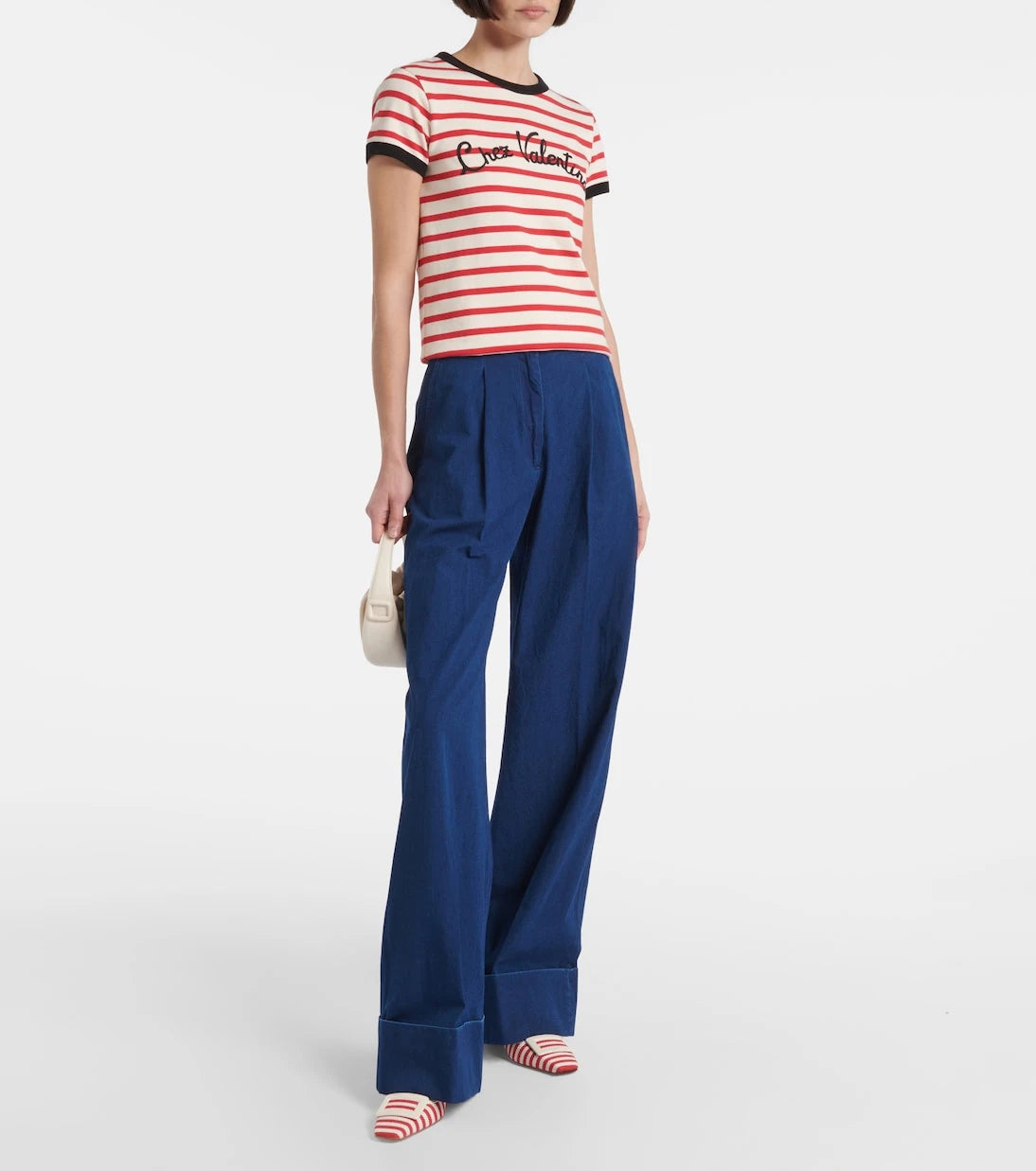 Roger Vivier - Belle Vivier 45 striped slingback pumps